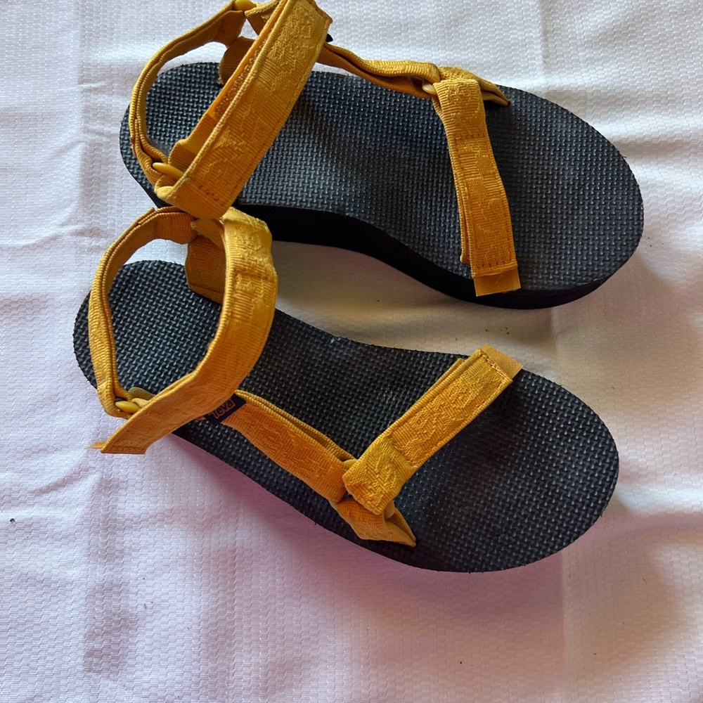 Teva Yellow Platform Sandals - Picture 7 of 11